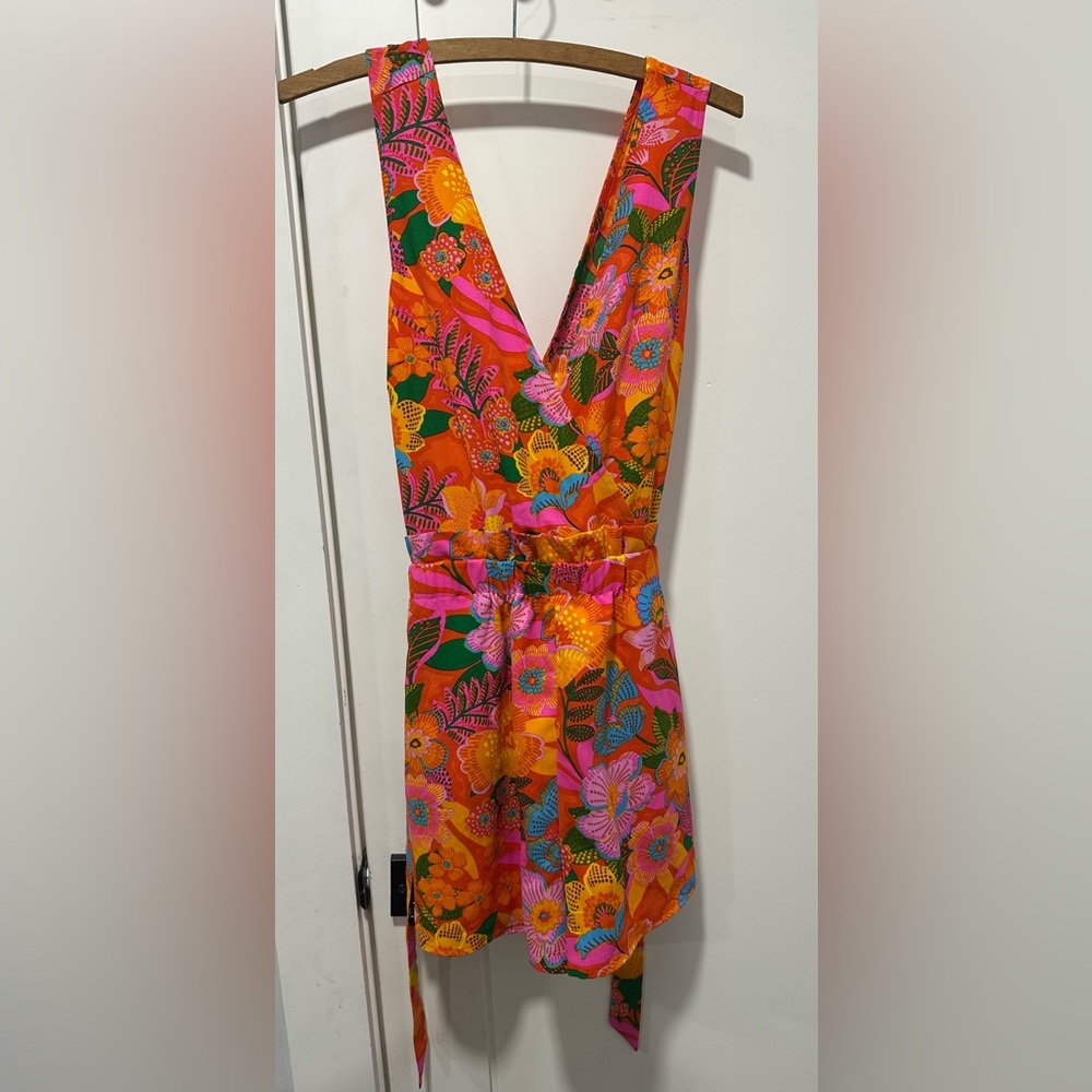 NWT BALTIC BORN *w/SUGARLIPS Women’s Leda Romper | Orange + Fuchsia Multi - S